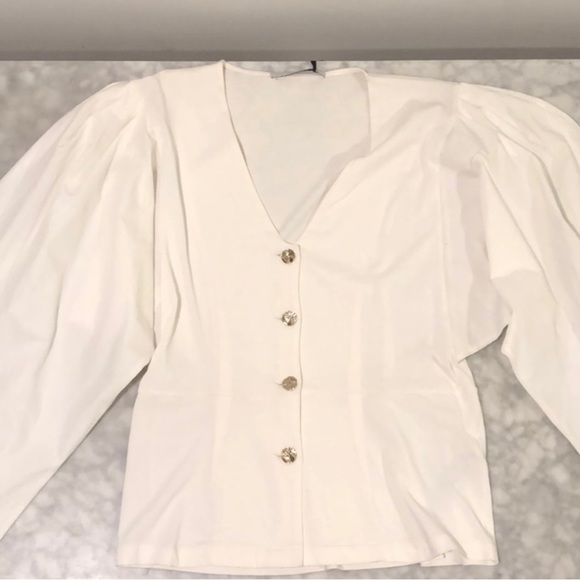 Uterque Tops - COPY - Uterque Puff Sleeves Top